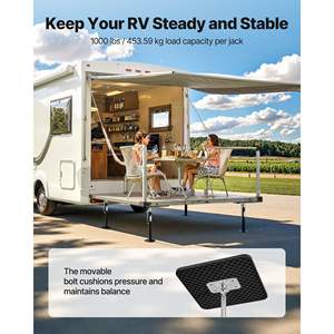 2 Soportes de Acero con Recubrimiento en Polvo para Autocaravanas, Remolques de Viaje, 1000 lb, Ajustables, Deslizantes, Niveladores, 21.3 Pulgadas-48 - Product Image 2