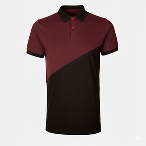 Polo décontracté uni de couleur unie, poids lourd 220 GSM, style italien, col contrastant, manches courtes - Product Image 1