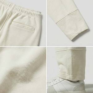 กางเกงจ็อกเกอร์ผู้ชายทรงเข้ารูป หนัก 400GSM พรีเมียม ไซส์ใหญ่ เอวกลาง ทรงทางการ เย็บสองชั้น ล้างสีแบบแอซิดวอช ผ้าฝ้าย 100% - Product Image 4