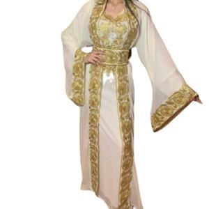 2022 Dubai Style Kaftan Farasha Design Handwork with Stone Beads New Traditional Muslim <b>Clothing</b> <b>Accessories</b> Kaftan - Product Image 2