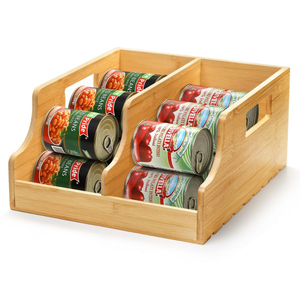 Vintage Wood Soda Can Organizer For Pantry <b>Stackable</b> Canned Food Dispenser And Storage <b>Basket</b> For Kitchen <b>Basket</b> Organization - Product Image 1