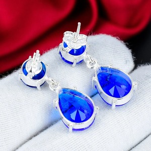 London Blue Topaz Pear Cut <b>Earrings</b> 925 Sterling <b>Silver</b> Handmade Drop <b>Earrings</b> Blue Gemstone Jewelry Birthday Anniversary Gift - Product Image 2
