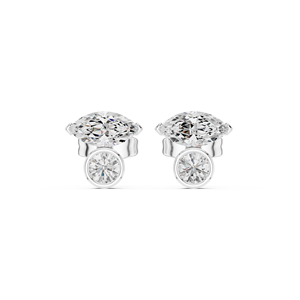 Boucles d'oreilles personnalisées en or 18 carats avec diamants de laboratoire certifiés IGI, design personnalisé, diamant personnalisé, taille personnalisée - Product Image 1