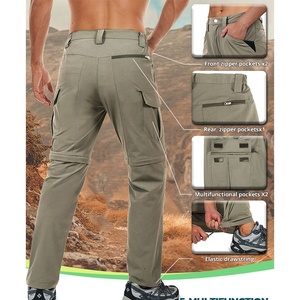 Pantalon de randonnée convertible pour homme 2026 – Coupe droite, séchage rapide, avec poches, zippable et amovible - Product Image 6