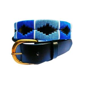 Handmade Premium Leather Polo Belt Traditional Hand-Stitched Pampa Diamond Embroidered Belt Luxury Equestrian Style Casual Wear - Product Image 1