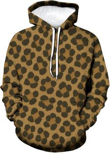 Sudadera con Capucha para Hombre, Diseño de Leopardo, Corte Regular, Tejido de Poliéster, Estilo Casual, Otoño 2026 - Product Image 3