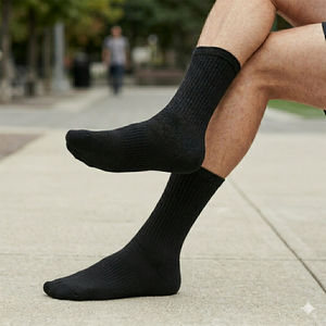 Industrial Aramid Fiber Flame Resistant <b>Socks</b> for Men <b>Black</b> and white Heat Resistant Workwear Safety <b>Socks</b> - Product Image 1