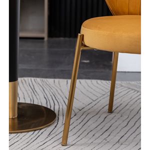 Set da Pranzo Contemporaneo Amoa a 3 Pezzi, Tavolo Rotondo Bianco e 2 Sedie per Sala da Pranzo - Product Image 5