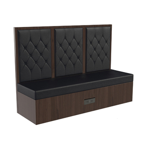 Sièges de banquet latéraux de luxe sur mesure à dossier haut en cuir noir <span class=keywords><strong>pour</strong></span> <span class=keywords><strong>restaurant</strong></span> de restauration rapide, <span class=keywords><strong>mobilier</strong></span> de café, avec boîte de rangement - Product Image 4