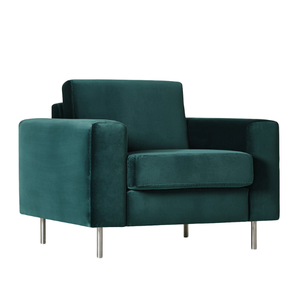 Modern Green <b>Sofa</b> Section with Solid Backrest Durable Wood Frame Sponge Filled Manual Recliner for Living Room & Home Office - Product Image 1