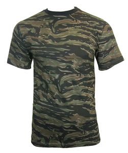T-shirt camouflage forestier personnalisé pour homme, en coton, style streetwear décontracté, manches courtes - Product Image 2