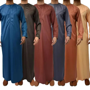 Elite Gold-Thread Embroidered Thobe – Luxury <b>Slate</b> Grey Jubba with Intricate Neckline Detail - Product Image 4