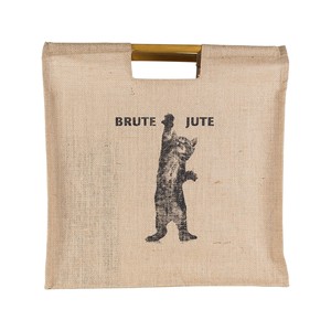 Natural <b>Jute</b> Bamboo Handle Reusable Eco-Friendly Sustainable Promotional Grocery Tote & Market <b>Shopping</b> <b>Bag</b> - Product Image 6