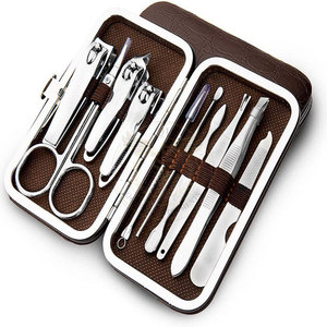 Stainless Steel Manicure Pedicure <b>Kit</b> with 10-in-1 <b>Nail</b> Clipper 3-Year Warranty & Customized Logo-For Home & Salon Use - Product Image 1