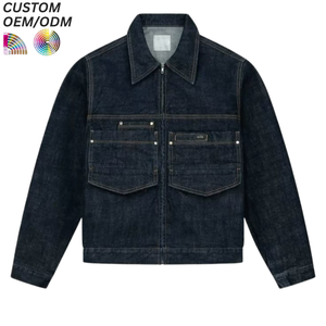 แจ็คเก็ตเดนิมคุณภาพสูง 100% ผ้าฝ้าย ทรงทรัคเกอร์ ยูนิเซ็กส์ สไตล์วินเทจ สำหรับฤดูหนาว ลำลอง สตรีทแวร์ ฤดูใบไม้ร่วง สีอ่อน สีเข้ม รับผลิตแบบ OEM ODM - Product Image 6