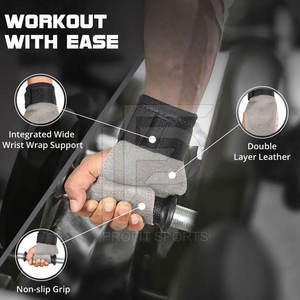 Sangles de musculation en cuir de vachette personnalisées de haute qualité, coussinets de fitness en cuir pour l'haltérophilie, directement du fabricant - Product Image 6