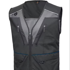 [MARK] OEM/ODM Marca Coreana MK-264 Chaleco Utilitario Ligero de Poliéster de Alta Visibilidad para Hombre, Sin Costuras - Product Image 1