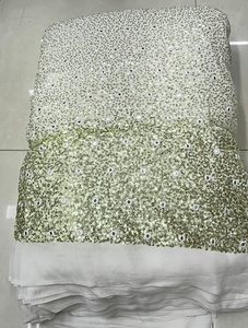 Tissu Georgette de Viscose Pure Premium Non Cousu, Teintable, Blanc, Lourd, Séchage Rapide, Enduit PA, Doux, Style Soie Transparente, 70 GSM - Product Image 1