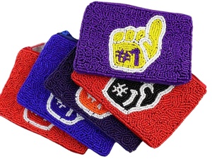 Pochette à monnaie faite à la main pour femmes et filles pochette à fermeture éclair perlée colorée de haute qualité pour Noël directement de l'Inde - Product Image 6