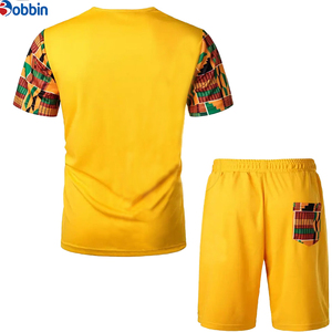 Conjunto Deportivo Informal Cómodo con Logotipo Personalizado, Conjunto de Pantalones Cortos para Hombre, Multicolor, 2 Piezas, Traje Deportivo para Verano y Otoño - Product Image 1