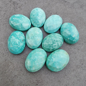 Turquoise tibétaine naturelle, taille damier, forme ovale, calibrée, qualité AAA+, certifiée par un tiers, Rajasthan, pour la fabrication de bijoux - Product Image 5