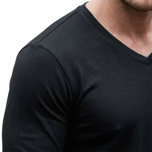 T-shirt de sport pour homme, coupe slim, respirant, séchage rapide, tricot uni, pour entraînement, fitness, extérieur, gym - Product Image 4