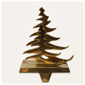 Custom Modern Luxury Solid Brass Double Christmas Tree <b>Stocking</b> <b>Holder</b> Heavy Duty Weighted Mantel Hanger Holiday Fireplace Decor - Product Image 3