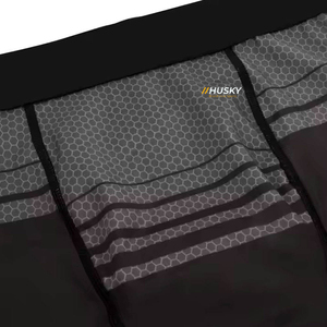 Pantalones Cortos de Compresión Unisex HUSKY SPORTSWEAR de Nailon y Spandex, Cintura Alta Elástica, Bolsillo Oculto, Logotipo Personalizado, Secado Rápido - Product Image 6