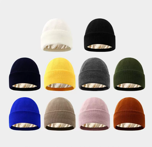 Gorro de Punto para Otoño e Invierno, Gorro Protector de Doble Cara para Peinado, Gorro de Punto Cálido y Suave, Nuevos Estilos, Gorro para el Frío - Product Image 6