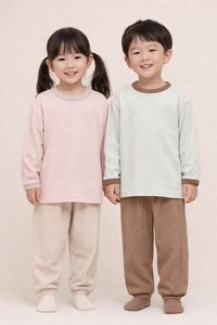 JALBEBE Set Loungewear a Costine per Neonati, 2 Pezzi, Manica Lunga, Morbido Cotone/Modal/Spandex, Top e Pantaloni, Abbigliamento per Casa, Tutte le Stagioni, Unisex - Product Image 6