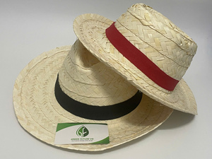 Chapeaux en paille tissés à la main écologiques personnalisés en gros – Sombreros et fedoras à rubans d'artisanat vietnamien - Product Image 5