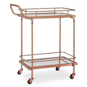Chariot de service en métal au design industriel, avec des étagères spacieuses et des roulettes fiables - Product Image 1