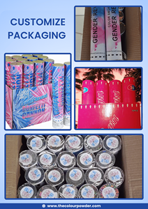 ปืนยิงกระดาษคอนเฟตติแบบใช้ลมอัด ย่อยสลายได้ ผลิตตามแบบ OEM |   งานเฉลิมฉลองวันฮาโลวีน วันเกิด หรือวันรับปริญญา ทั้งในร่มและกลางแจ้ง - Product Image 4