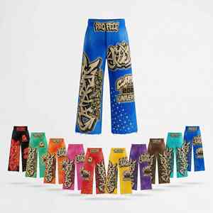 Tendance Mode Personnalisée Imprimé en relief Nom de marque Toile Écologique Respirante Ourlet vieilli Streetwear Vintage Lavé Automne - Product Image 1