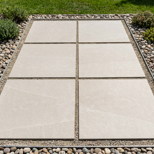 Vistaar Sand <b>Stone</b> Beige 20mm Thick Porcelain Outdoor Tiles Heavy Duty Gujarat Commercial <b>Paving</b> Slabs with 4-Year Warranty - Product Image 3
