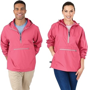 Veste coupe-vent en polyester pour hommes personnalisée unisexe col montant manches longues pull demi-fermeture éclair imperméable pour la saison d'hiver - Product Image 1