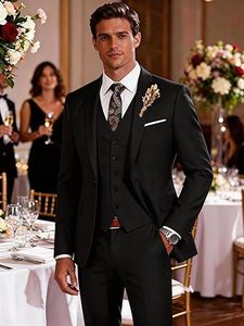 Classic Men Wedding <b>Suit</b> Pant Coat Slim Fit Party Tuxedo - Product Image 3