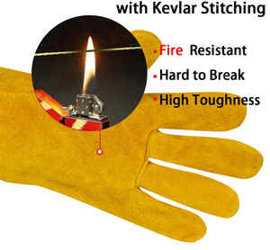 ถุงมือหนังวัวคุณภาพสูง ทนทาน ป้องกันมือสำหรับงานหนัก ราคาขายส่ง - Product Image 3