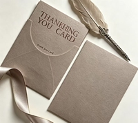 Cartes de remerciement personnalisées, enveloppes, papier texturé, cartes de vœux gaufrées, logo personnalisé, emballage professionnel, insert en carton