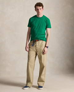 เสื้อยืดคอกลมแขนสั้นผ้าฝ้ายสีเขียวล้วนสำหรับผู้ชาย – เนื้อผ้านุ่ม ระบายอากาศได้ดี สวมใส่สบาย เหมาะสำหรับแฟชั่นในชีวิตประจำวัน - Product Image 2
