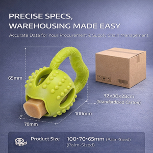 İnteraktif Peynir Topu Köpek Oyuncağı: Diş Temizleme ve Bulmaca Besleyici |   Çevre Dostu TPR, Isırmaya Dayanıklı - Product Image 3