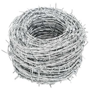 Fil barbelé en acier galvanisé à chaud, 328,08 pieds, couleur argent - Product Image 5