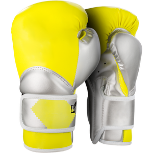 Gants de boxe en cuir vert et jaune avec fermeture Velcro pour adultes, unisexe, équipement d'entraînement respirant - Product Image 6