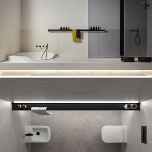 Matai alta calidad montado en la pared Metal negro accesorios de baño estante colgador baño champú almacenamiento toallero estante - Product Image 5