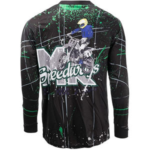 Jersey de Motocross MX/MTB para Descenso, con Logotipo Personalizado, Transpirable, de Malla, de Secado Rápido, de Poliéster/Nailon, Manga Larga, Unisex, para Adultos - Product Image 2