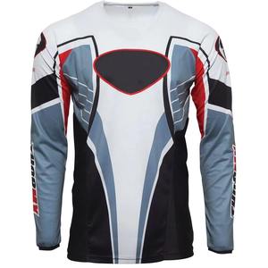 Traje de Motocross Unisex Azul y Blanco, Manga Larga, Impresión por Sublimación, Secado Rápido, Alta Visibilidad, 220g Poliéster, Ropa de Carreras para Todas las Estaciones - Product Image 3