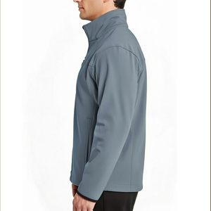 เสื้อแจ็คเก็ตกันน้ำสำหรับผู้ชาย RAPID SPORTS รุ่นคอตั้ง ซิปปิด แบบลำลอง สไตล์สตรีทแวร์ สีเทาอ่อน ขายส่ง - Product Image 3