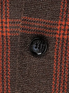 2026 Mens Brown Orange Plaid Checkered 2 Piece Velour 100% Cotton Italian <b>Style</b> Suit Set Slim Fit Casual Formal Business Blazer - Product Image 6