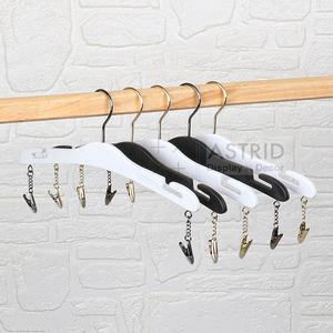 27.5 cm Slim Luxury Solid Matte PP <b>Wood</b> <b>White</b> Gold Rotatable Hook Underwear Sport Bra Hanger for Bathroom <b>Wardrobe</b> - Product Image 2