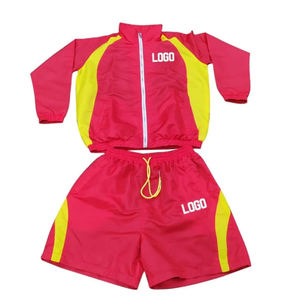 Ensemble de survêtement sportif d'été pour homme à manches courtes, 100 % polyester, tenue de plage, longueur genou, motif uni - Product Image 6